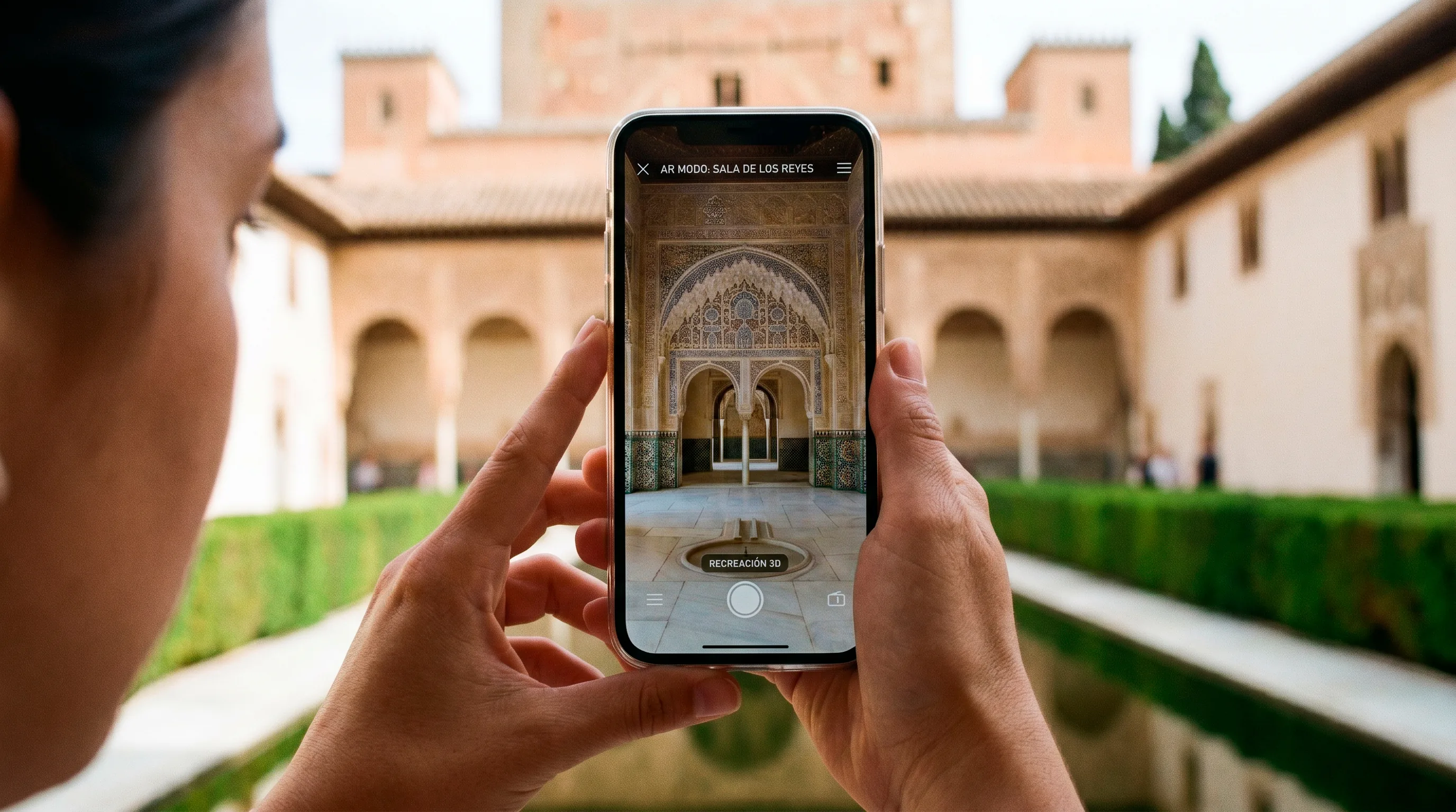 App de Realidad Aumentada de la Alhambra mostrando la Sala de los Reyes en 3D